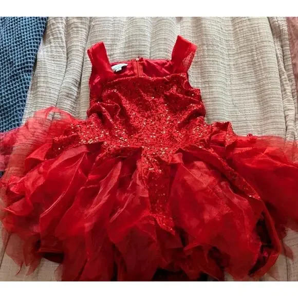 Chasing Fireflies Sweet Devil Costume Sequin Lace Leggings Dress Cosplay - Picture 10 of 12